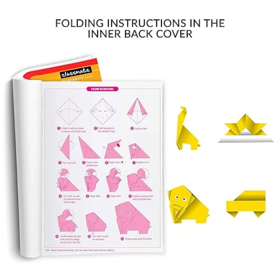 Classmate 4 Origami Sheets Unruled Notebooks (120 Pages)