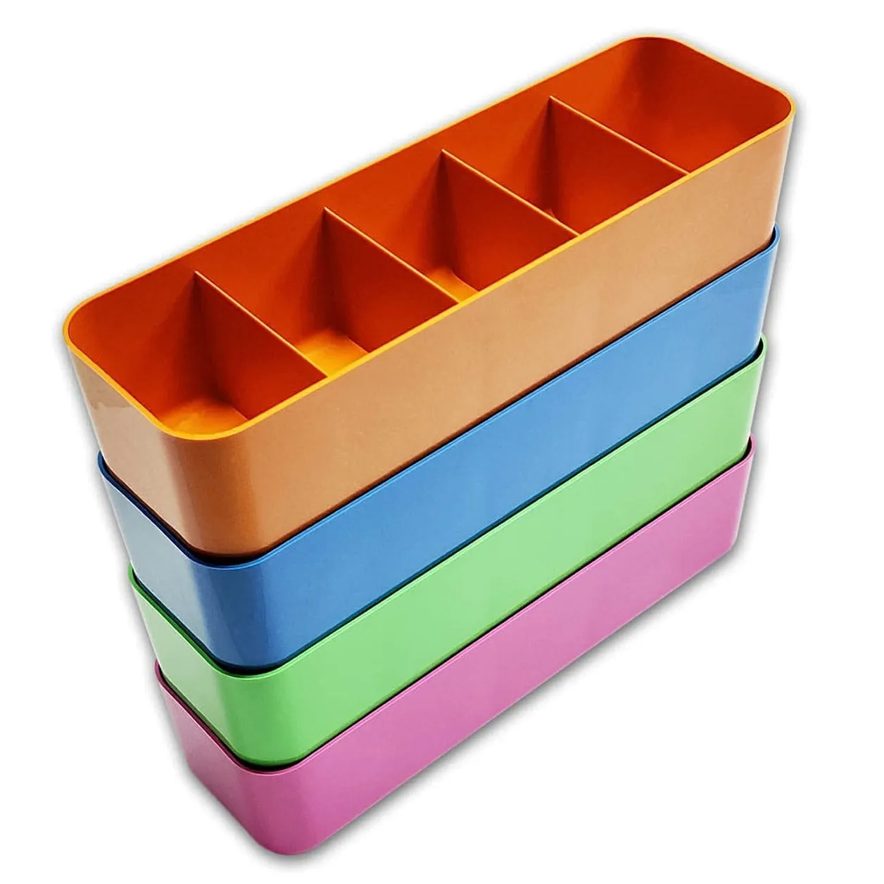 Compartments/Drawer/Shelf Organiser (For Tie, Socks, Hanky,Underwear)- Random Colour - Set of 4 PC - By AK