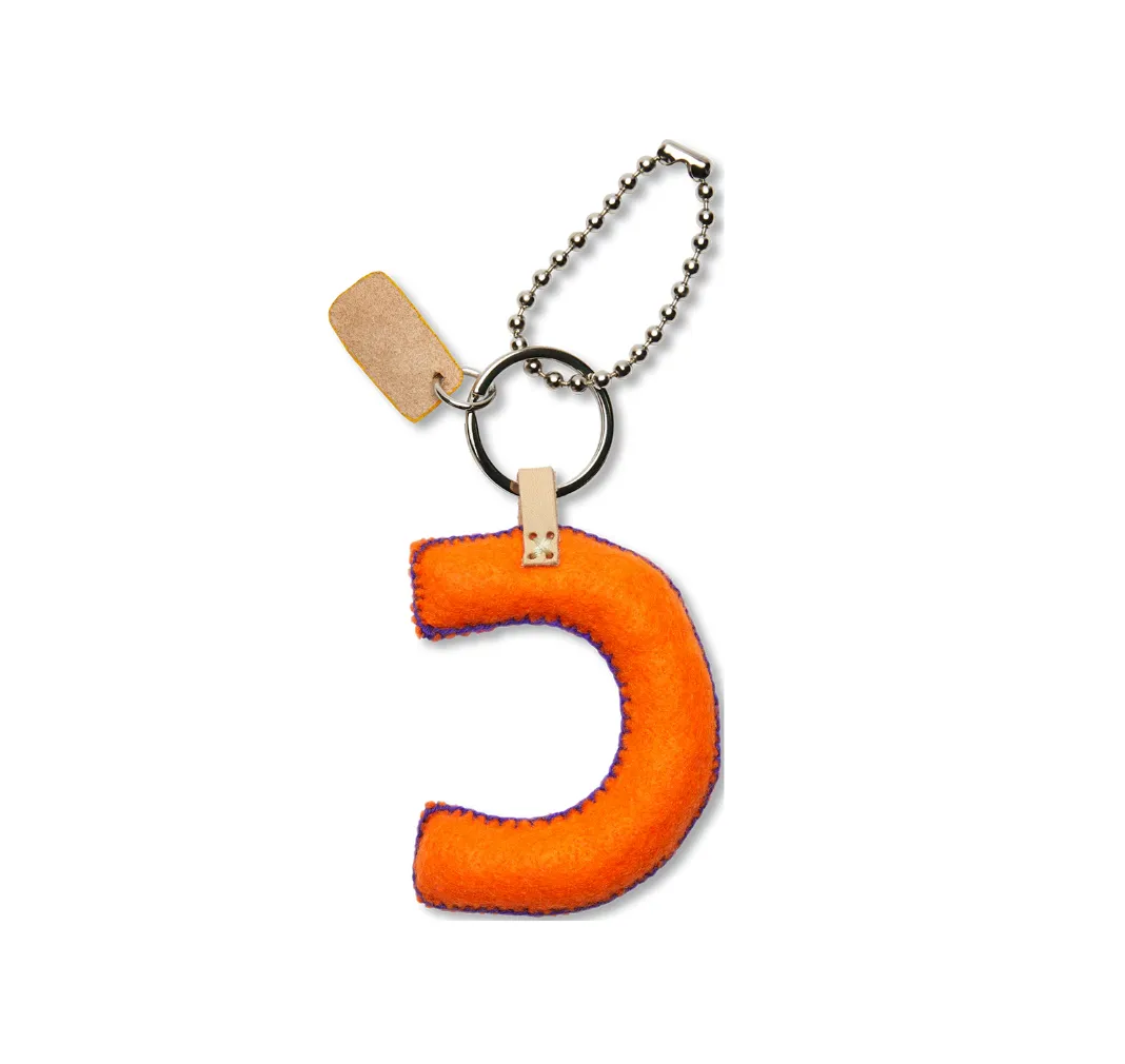 Consuela Orange Felt "C" Charm