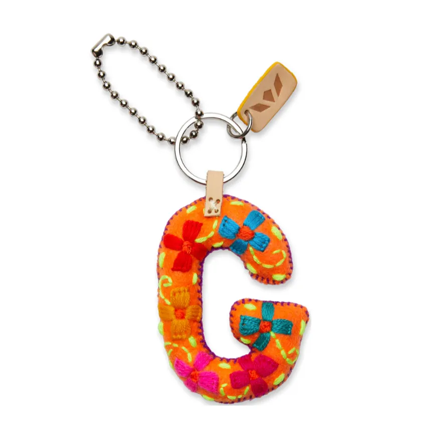 Consuela Orange Felt "G" Charm