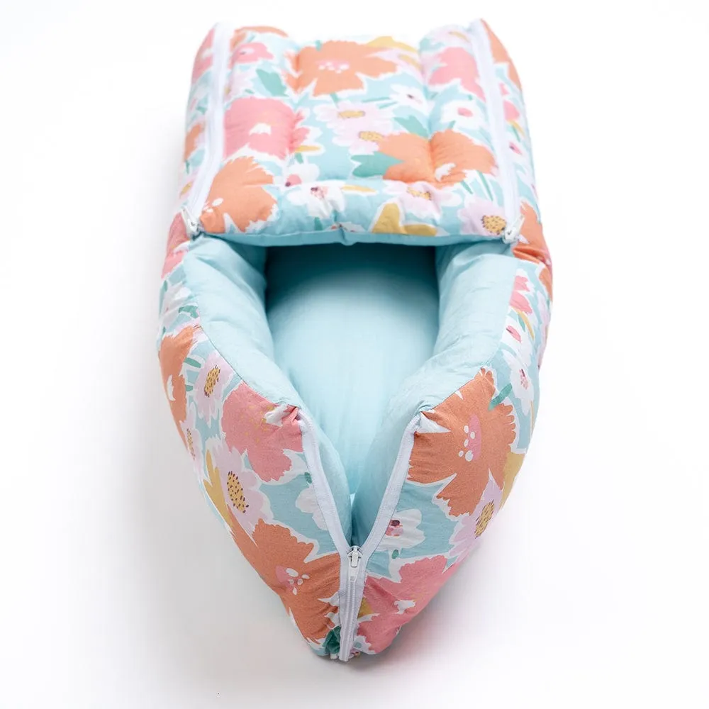 Cotton Carrier Nest / sleeping bag, Bold Floral ( Newborn - 3 Months)