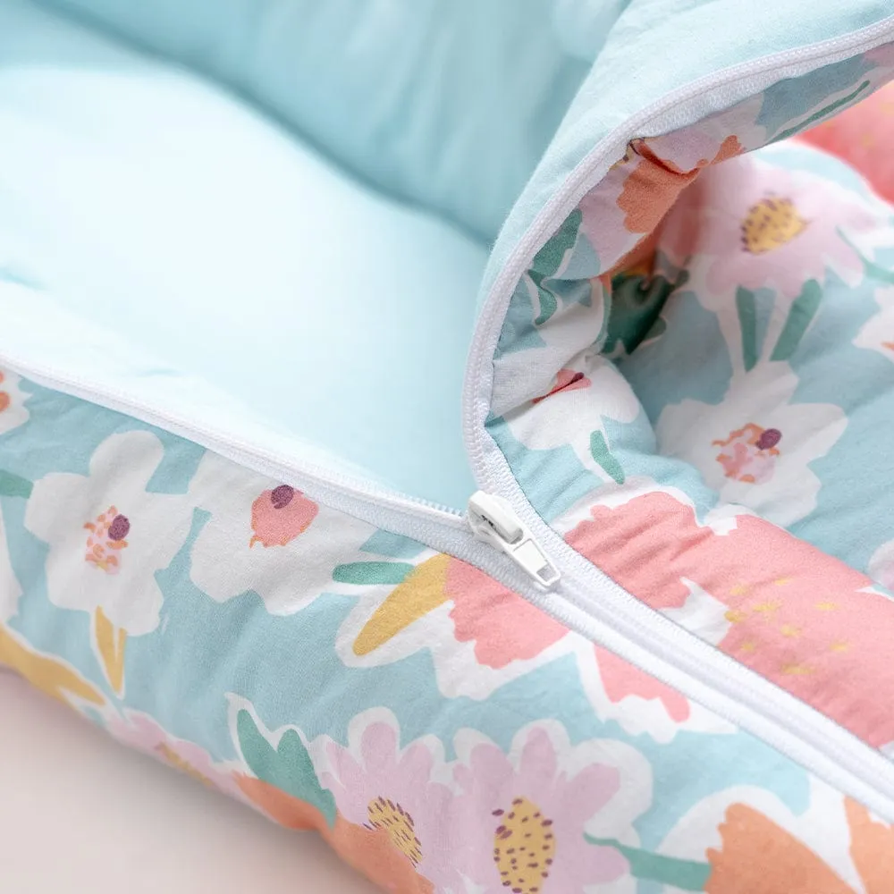 Cotton Carrier Nest / sleeping bag, Bold Floral ( Newborn - 3 Months)