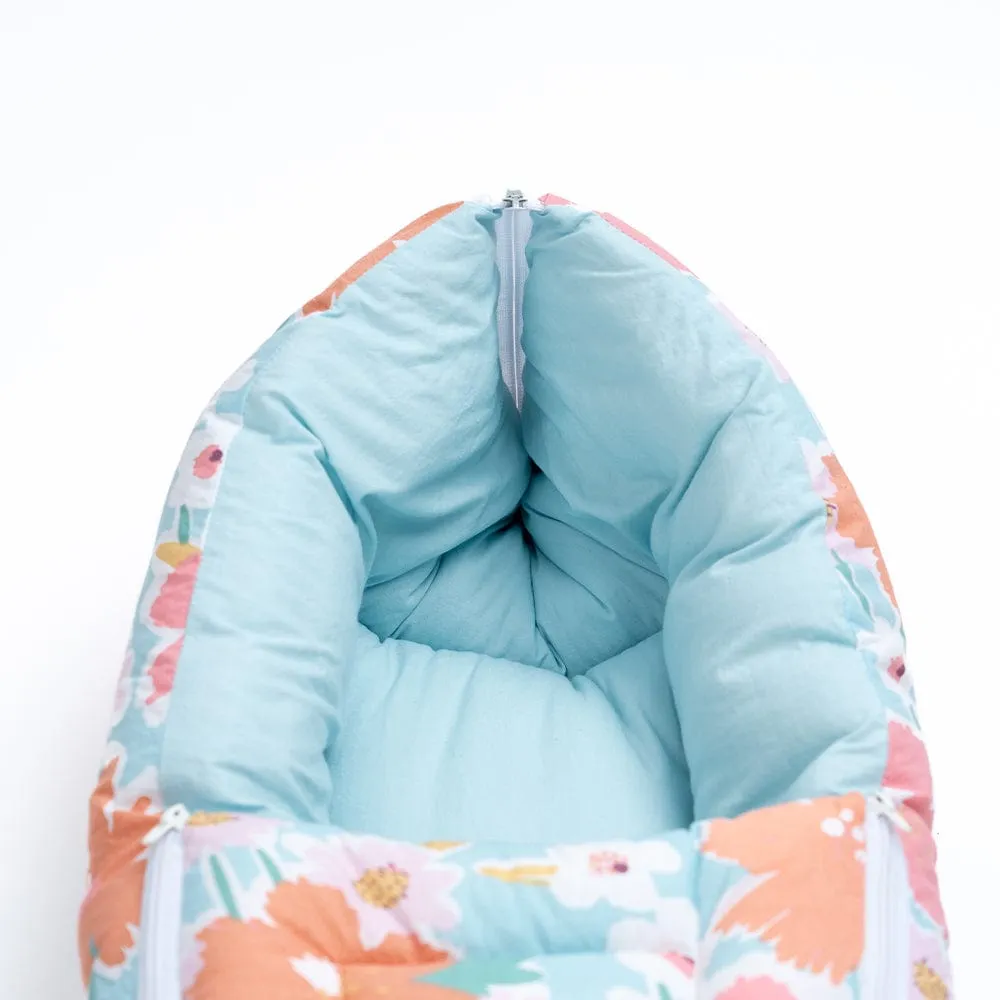 Cotton Carrier Nest / sleeping bag, Bold Floral ( Newborn - 3 Months)