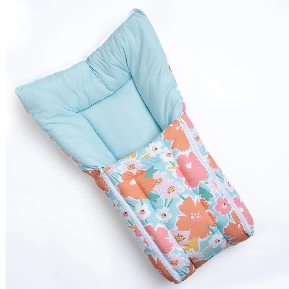 Cotton Carrier Nest / sleeping bag, Bold Floral ( Newborn - 3 Months)