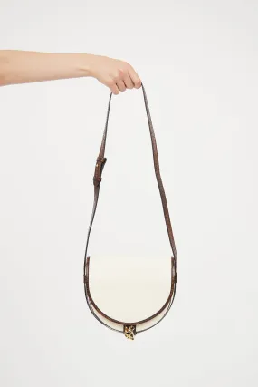 Cream & Brown Mara Saddle Bag