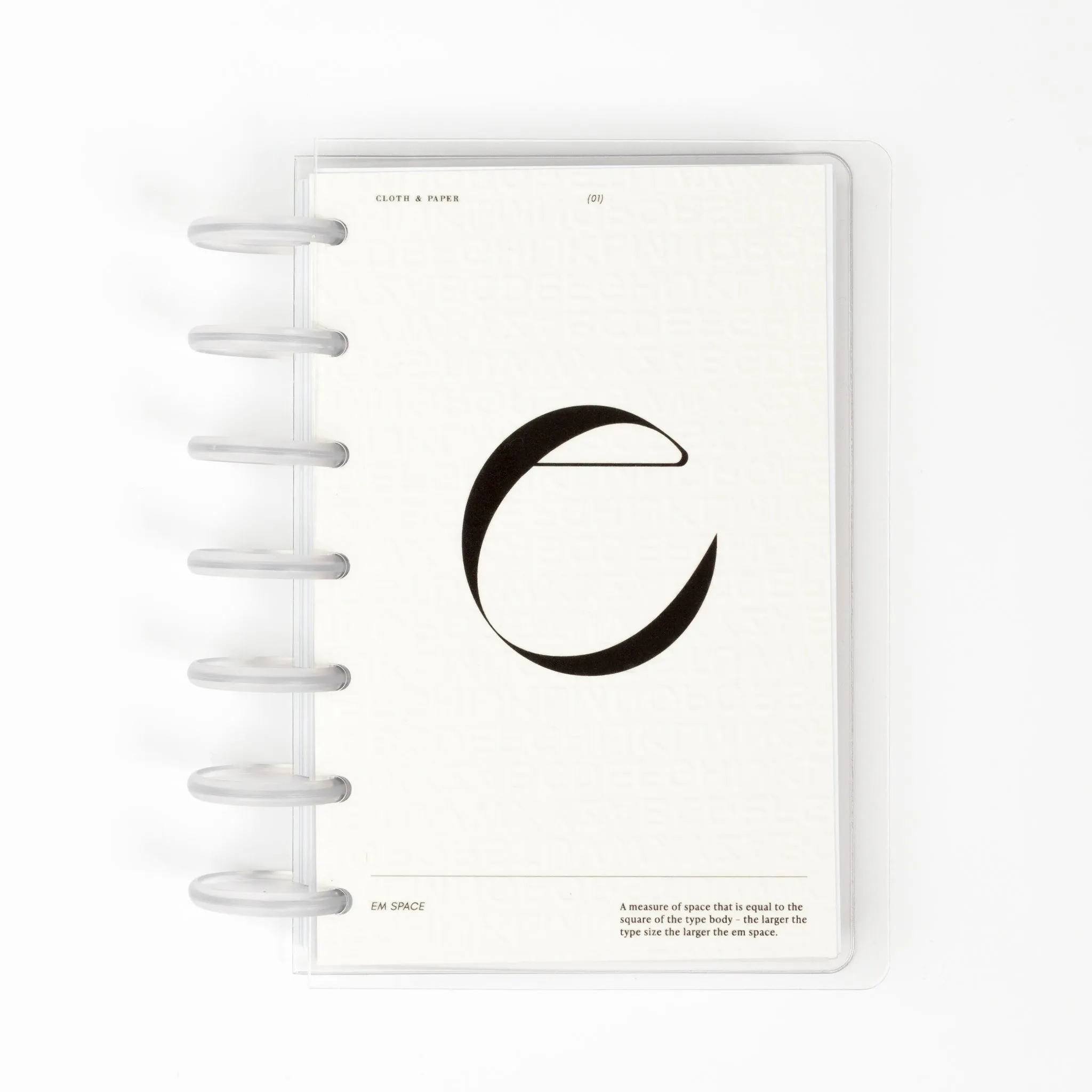 Crystal Clear Discbound Notebook Cover | Em Space | HP Mini