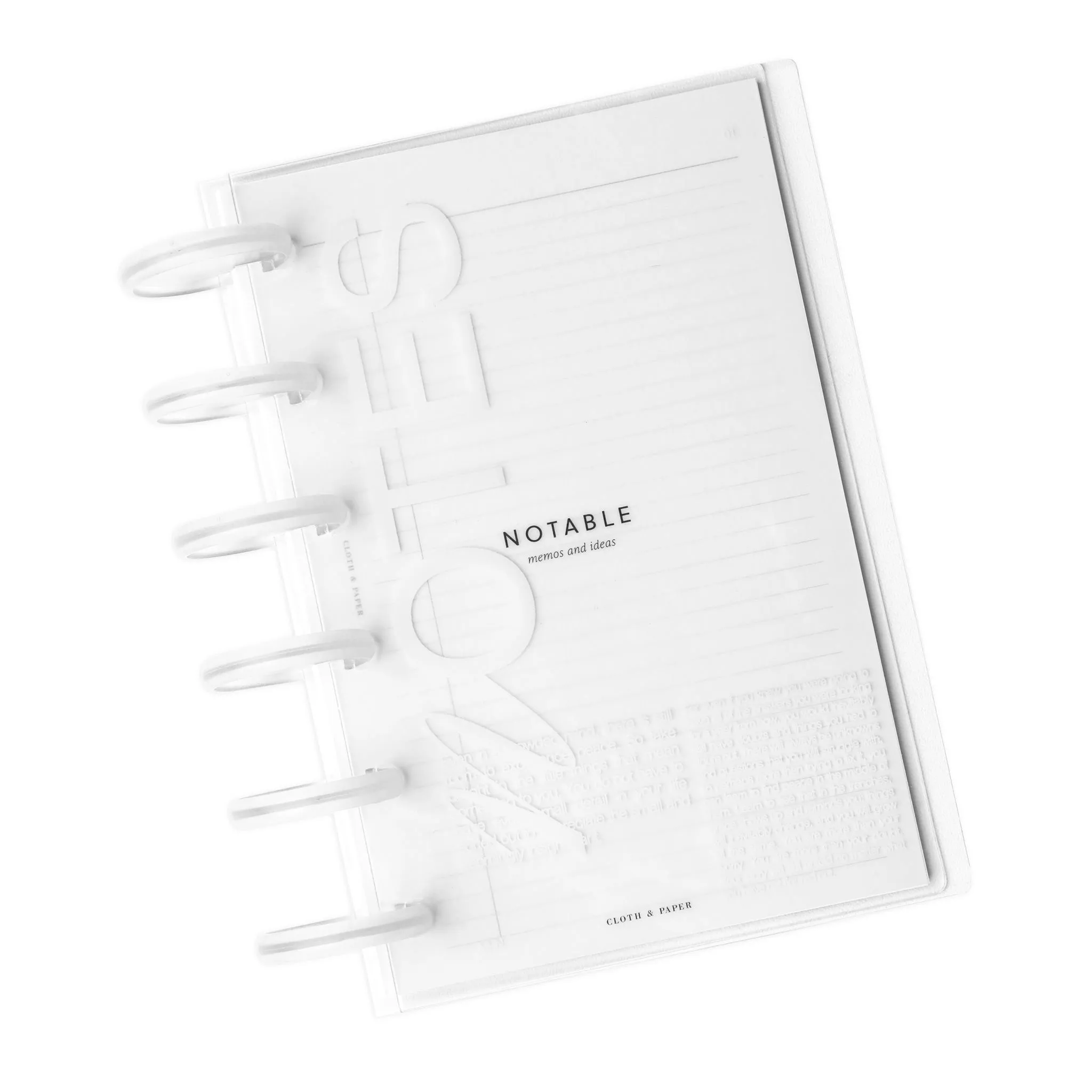 Crystal Clear Notebook Cover | Notes | Half Letter