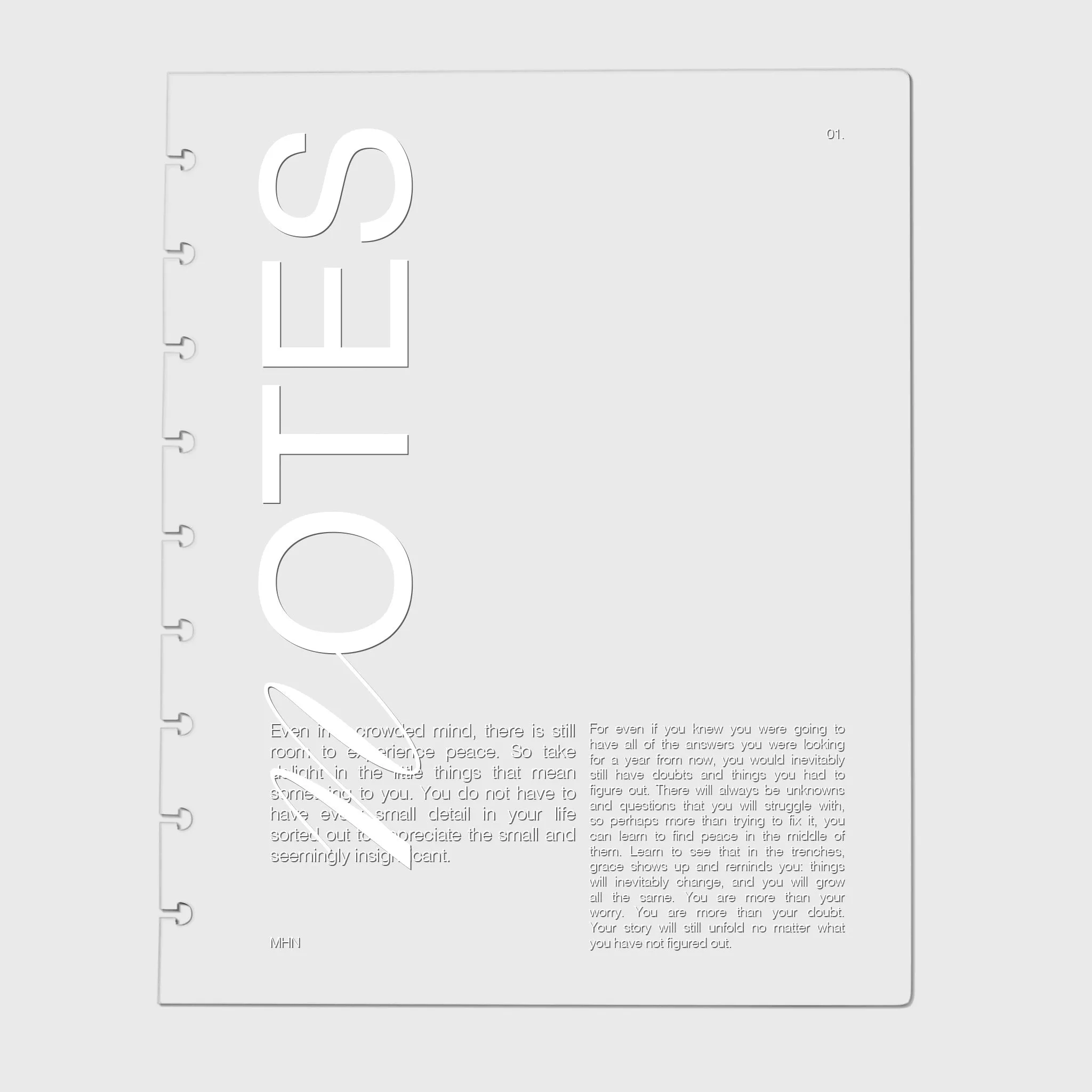 Crystal Clear Notebook Cover | Notes | HP Classic