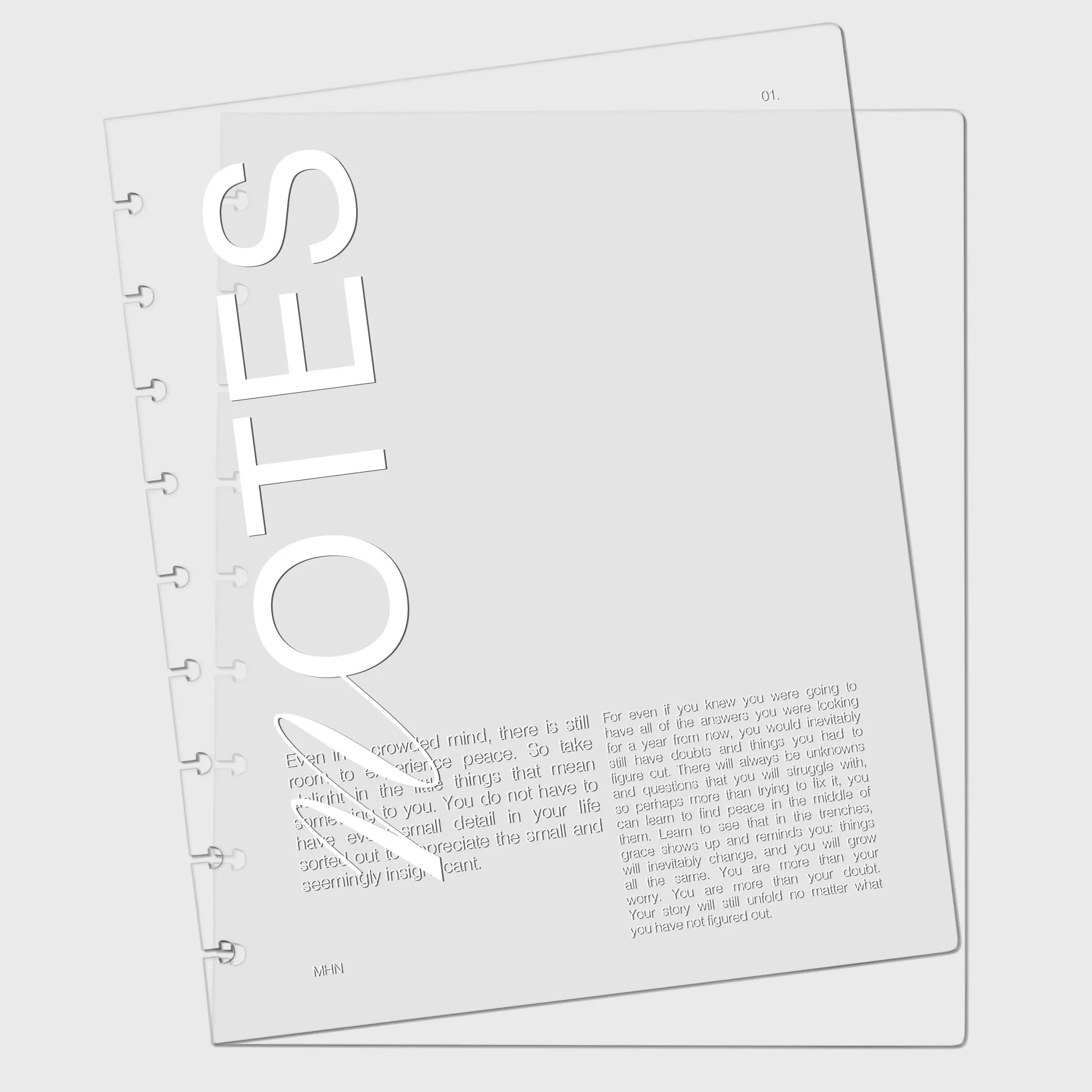 Crystal Clear Notebook Cover | Notes | HP Classic