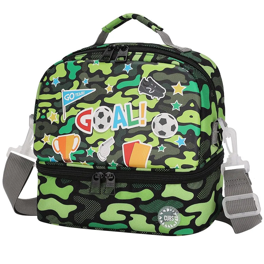 CUBS FOOTBALL GREEN CAMO HARD TOP LUNCH BAG