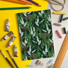 Dinosaur Jungle Green - A5 Notebook