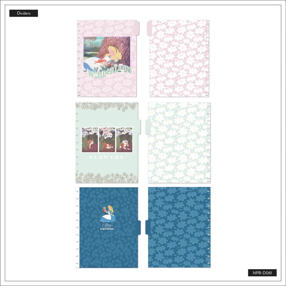 Disney Alice in Wonderland Curious - Dotted Lined Big Notebook - 60 Sheets