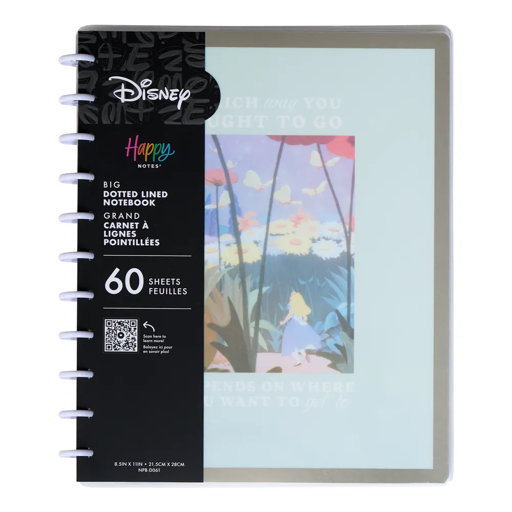 Disney Alice in Wonderland Curious - Dotted Lined Big Notebook - 60 Sheets