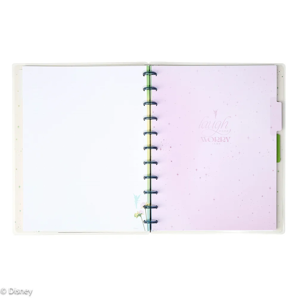 Disney Tinker Bell Stay Sparkly - Dotted Lined Big Notebook - 60 Sheets