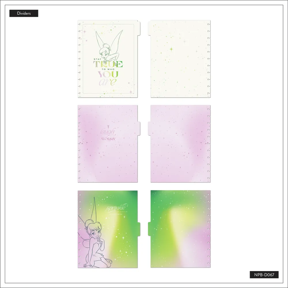 Disney Tinker Bell Stay Sparkly - Dotted Lined Big Notebook - 60 Sheets