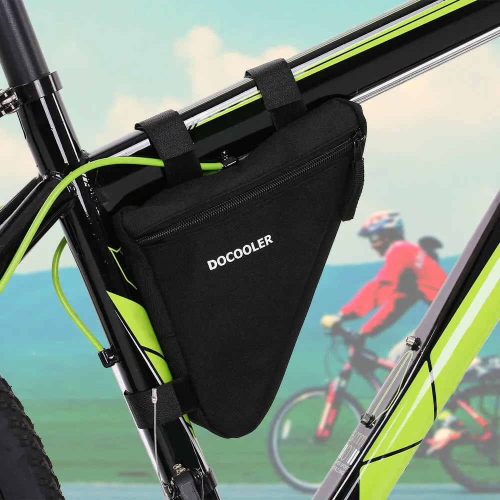 Docooler Triangle Cycling Bike Bicycle Front Saddle Tube Frame Pouch Bag Holder Outdoor Bag