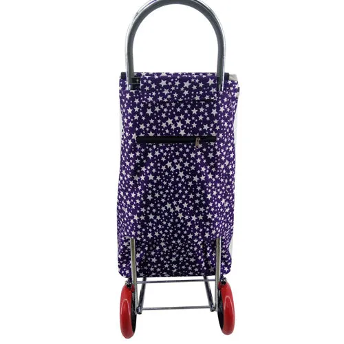 Eagle London 2 Wheel Folding Shopping Trolley - Stars & Polka Dots