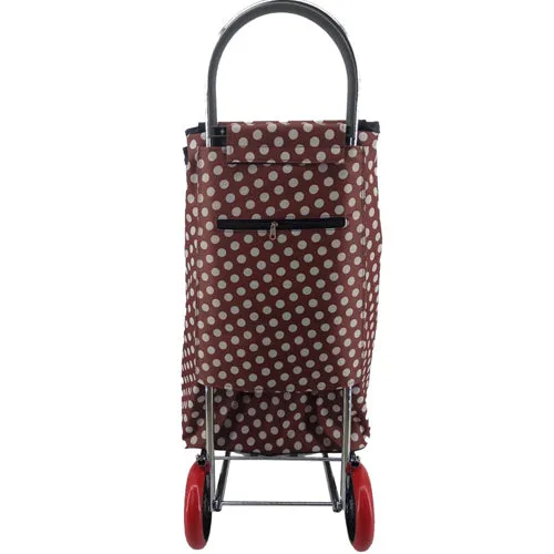 Eagle London 2 Wheel Folding Shopping Trolley - Stars & Polka Dots