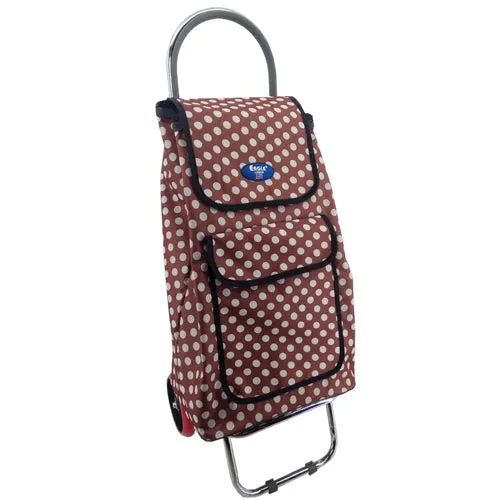 Eagle London 2 Wheel Folding Shopping Trolley - Stars & Polka Dots