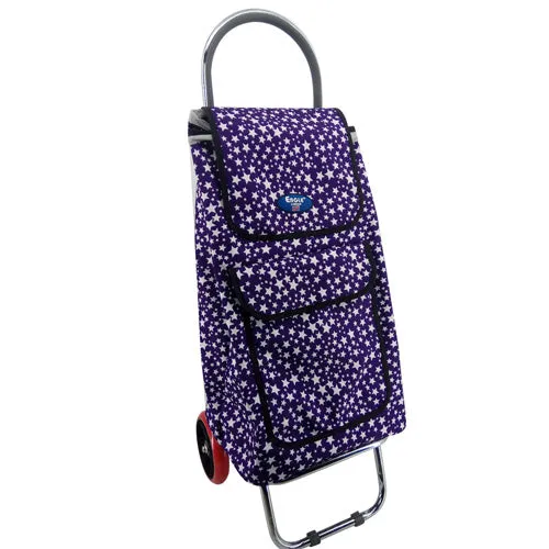 Eagle London 2 Wheel Folding Shopping Trolley - Stars & Polka Dots