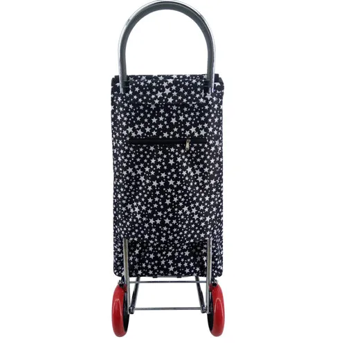 Eagle London 2 Wheel Folding Shopping Trolley - Stars & Polka Dots