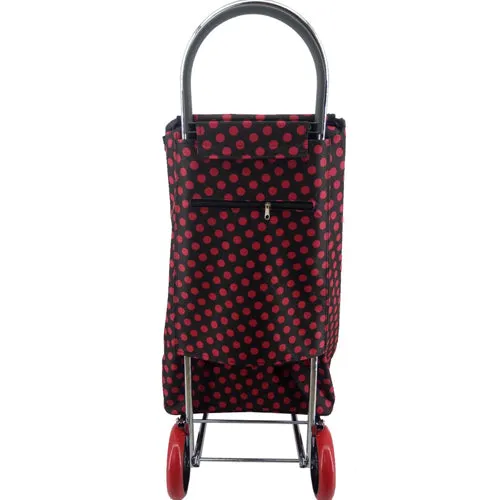 Eagle London 2 Wheel Folding Shopping Trolley - Stars & Polka Dots