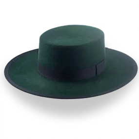 Emerald Green Flat Top Western Hat | The Bolero