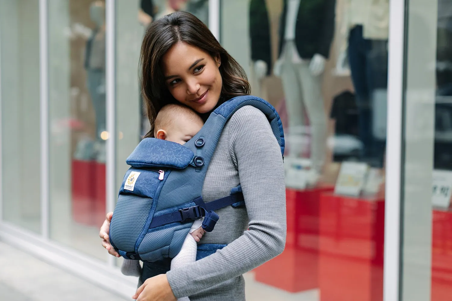 Ergobaby Adapt Carrier - Cool Air Mesh Blue Blooms