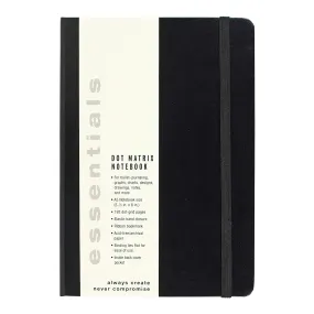 Essentials Dot Matrix A5 Notebook - Dot Grid Black