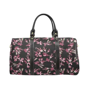 Floral Green Black Waterproof Travel Bag/Small