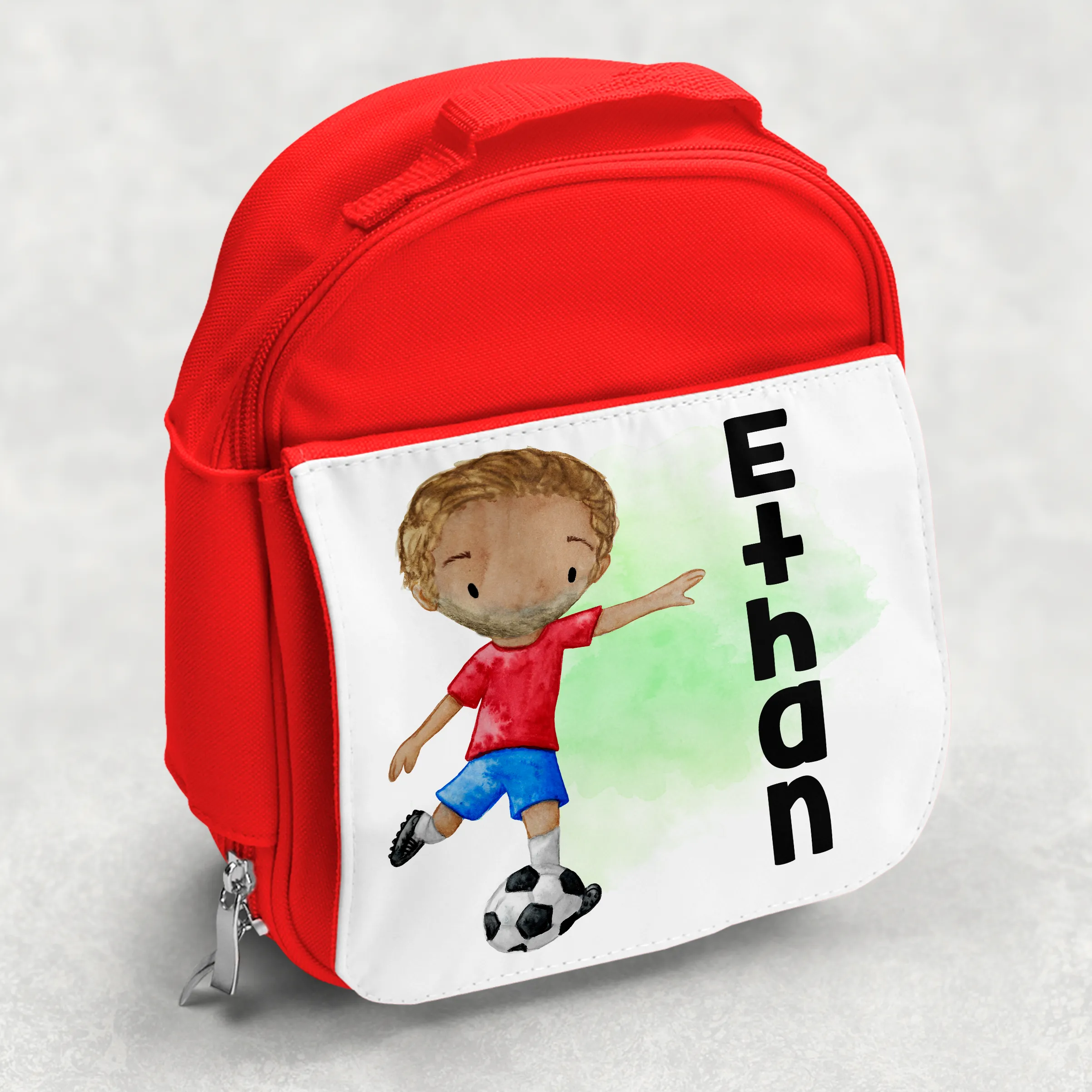 Football Personalised Kids Insulated Lunch Bag