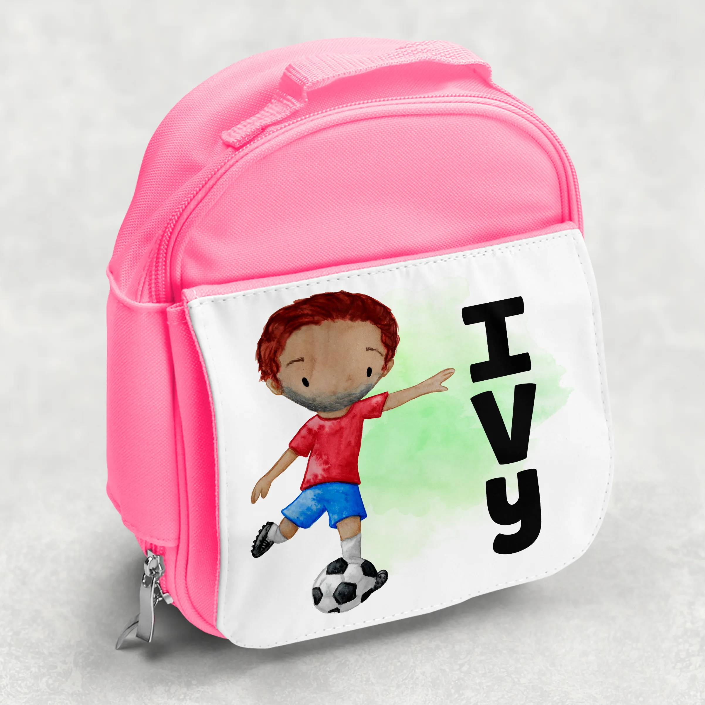 Football Personalised Kids Insulated Lunch Bag