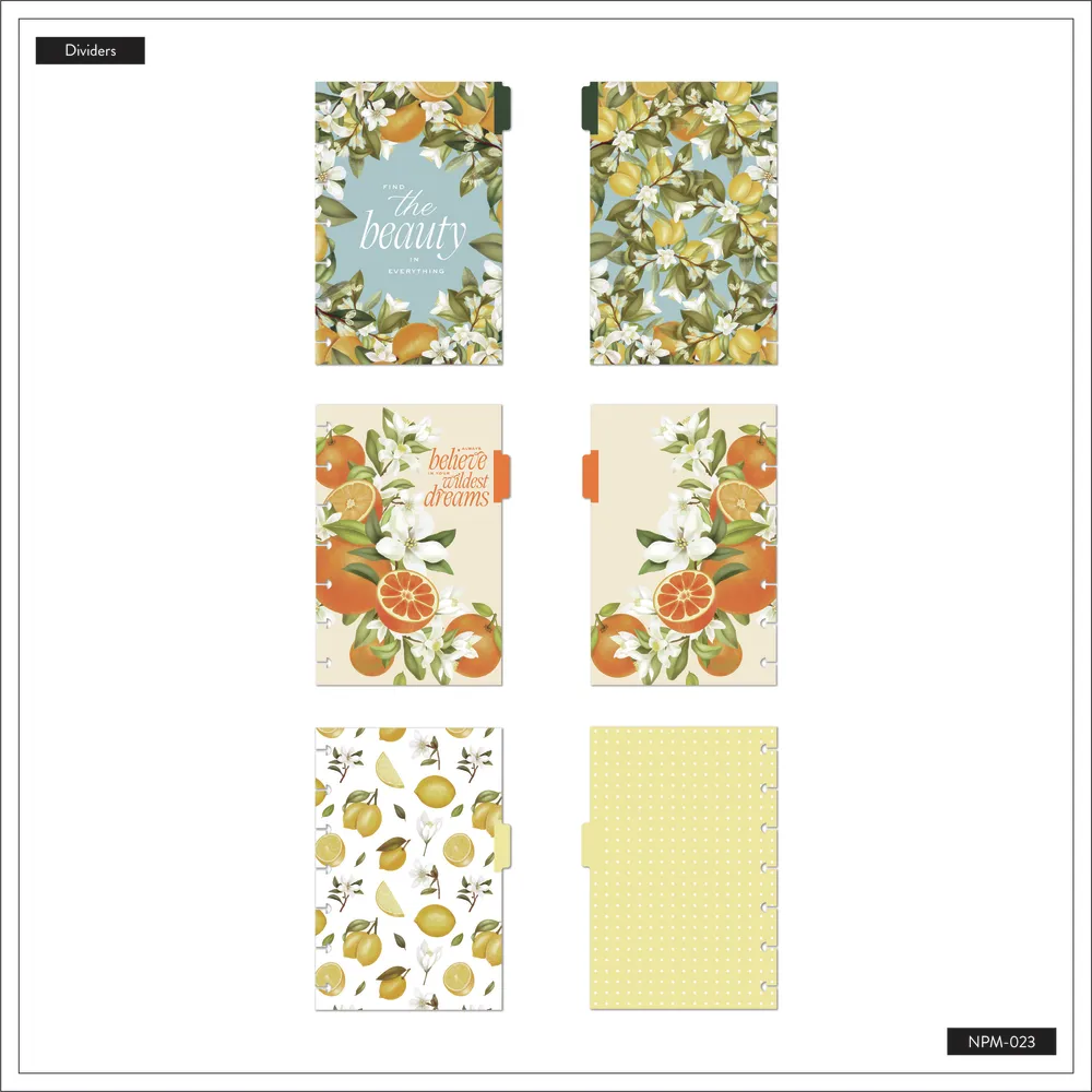 Fruit & Flora - Dotted Lined Mini Notebook - 60 Sheets