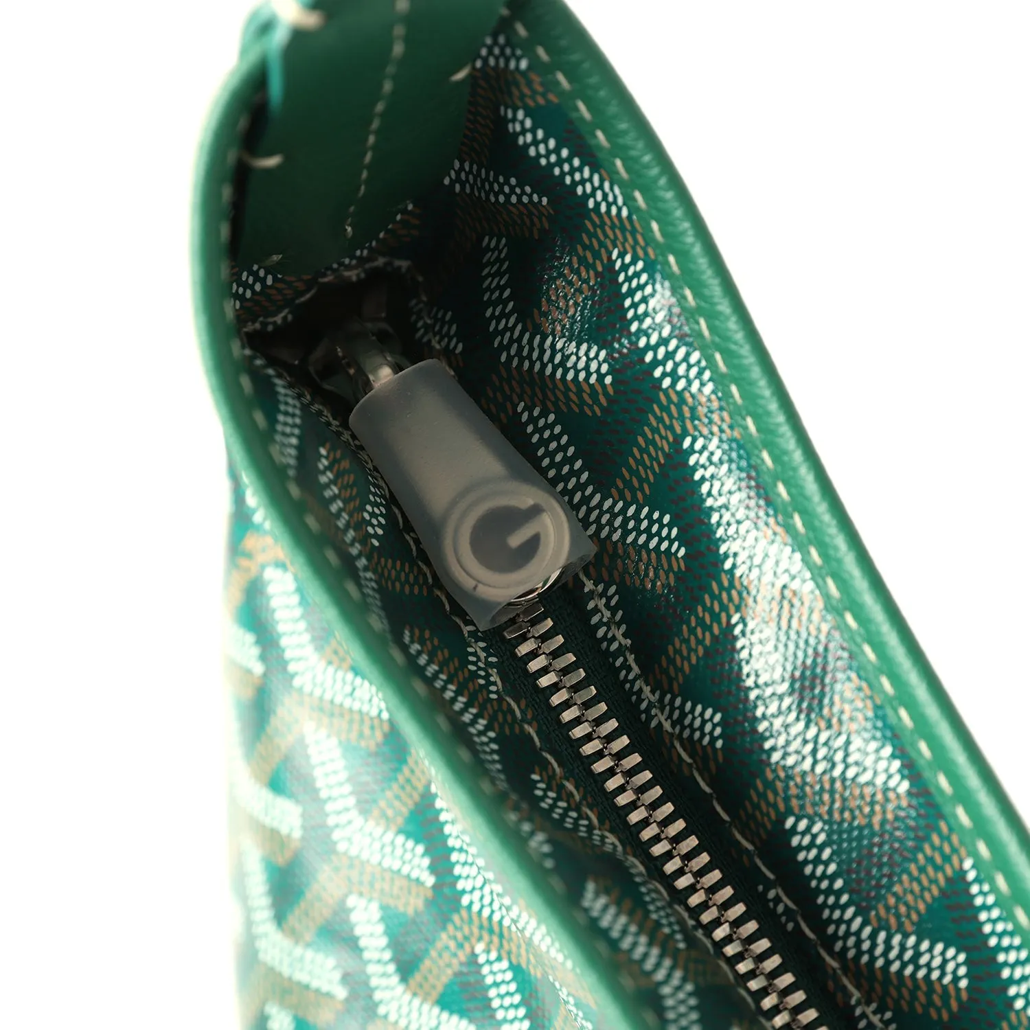 Goyard Goyardine Green Boheme Hobo Bag Palladium Hardware