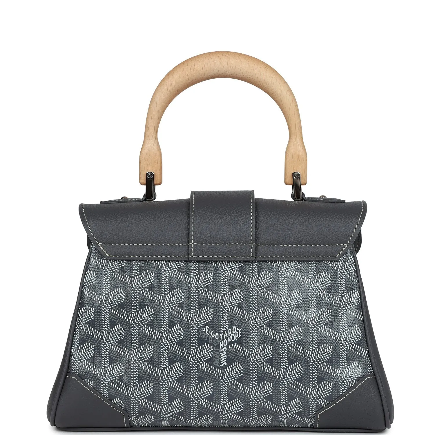 Goyard Saigon Souple Mini Bag Grey Goyardine Canvas Palladium Hardware