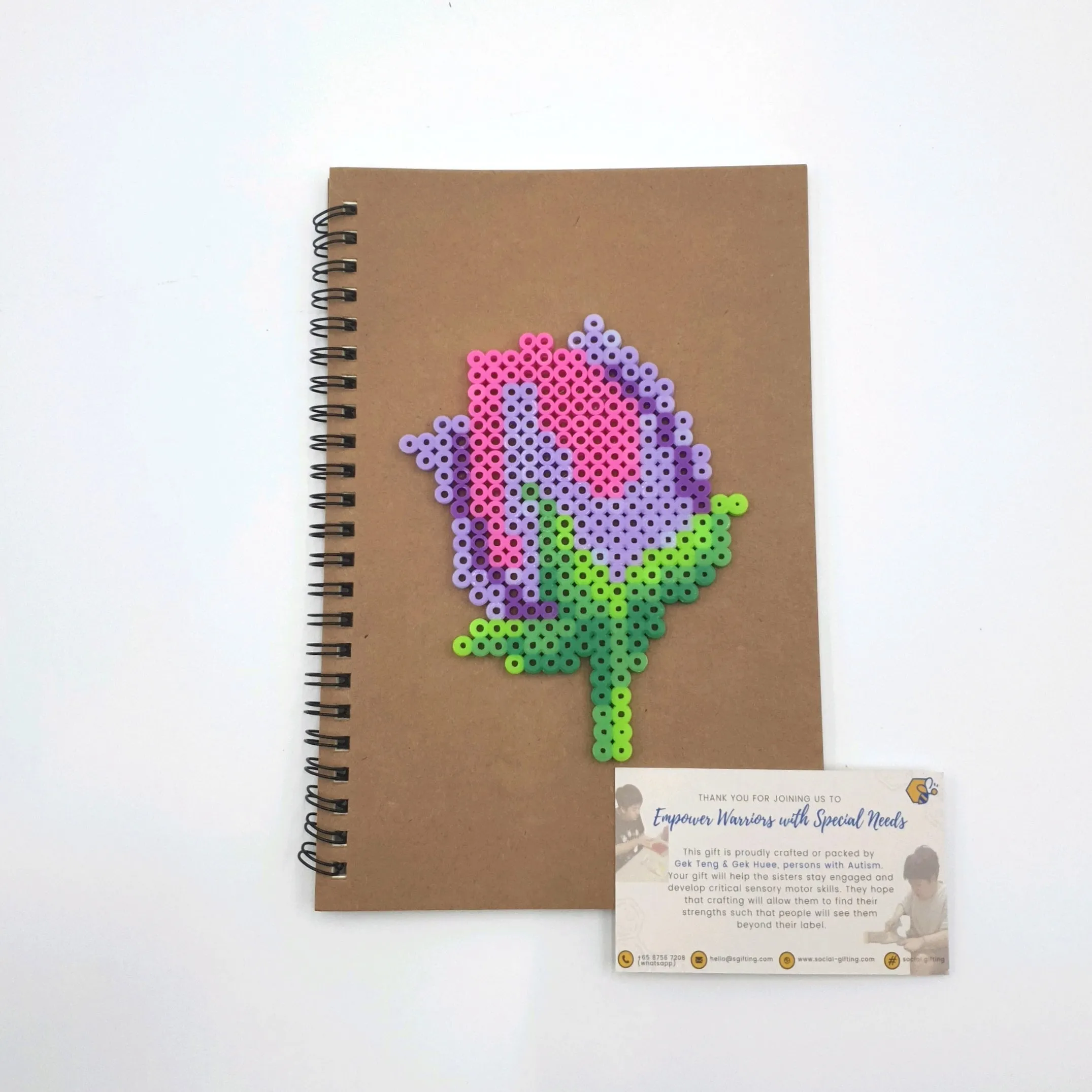 Hama Beads Lined Notebook with Pen