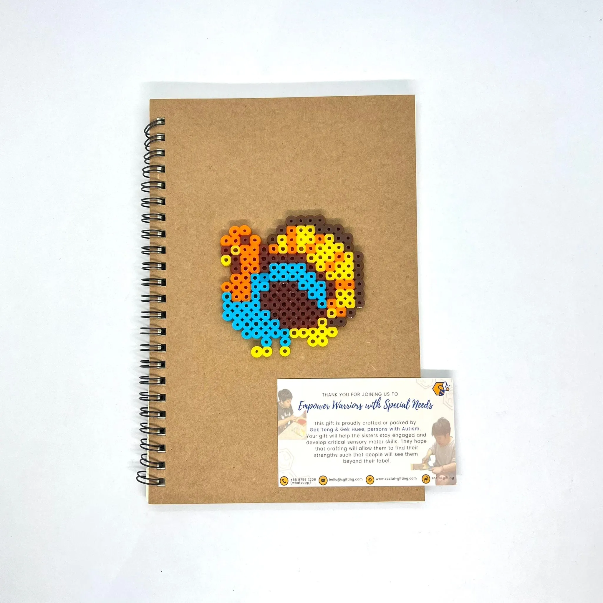 Hama Beads Lined Notebook with Pen