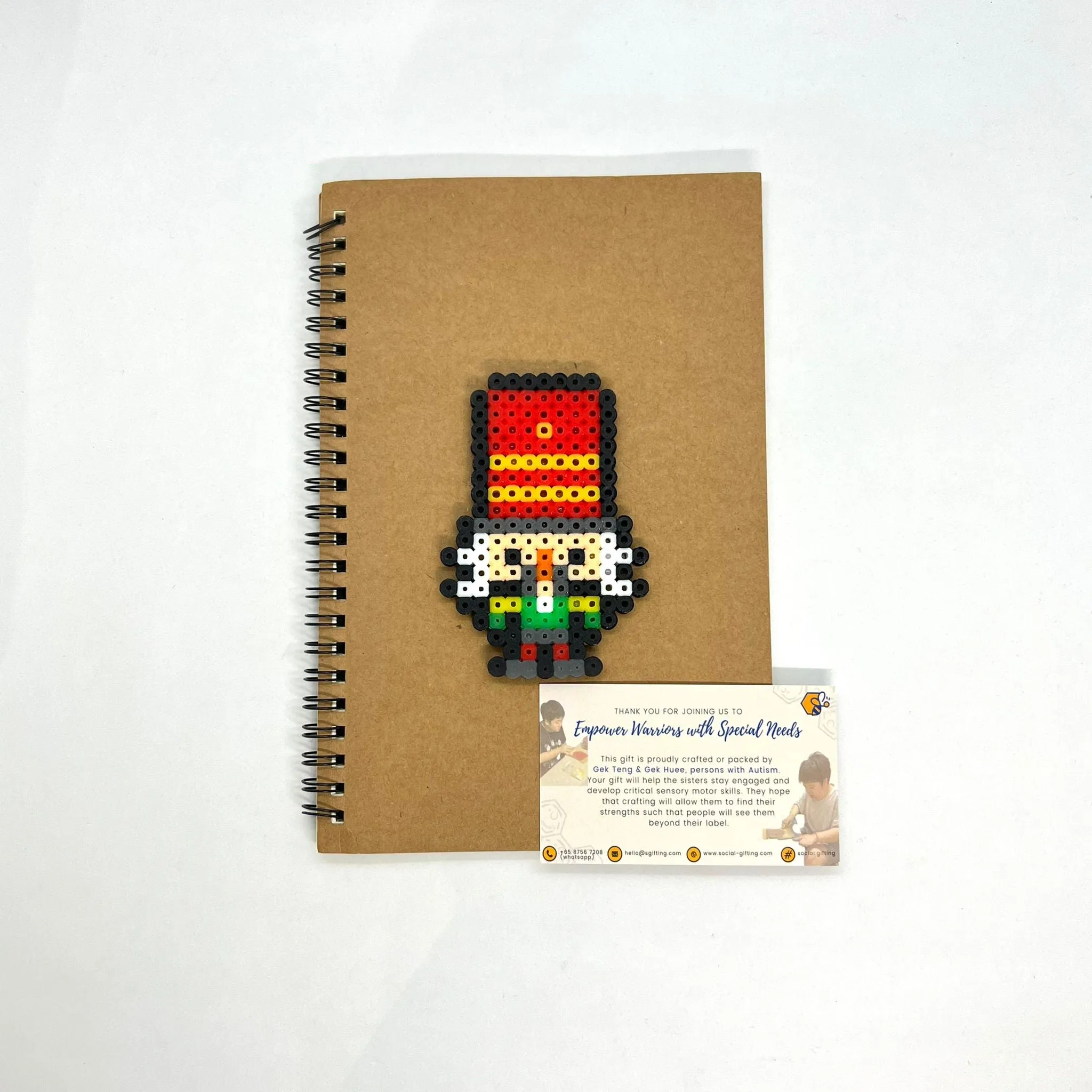 Hama Beads Lined Notebook with Pen