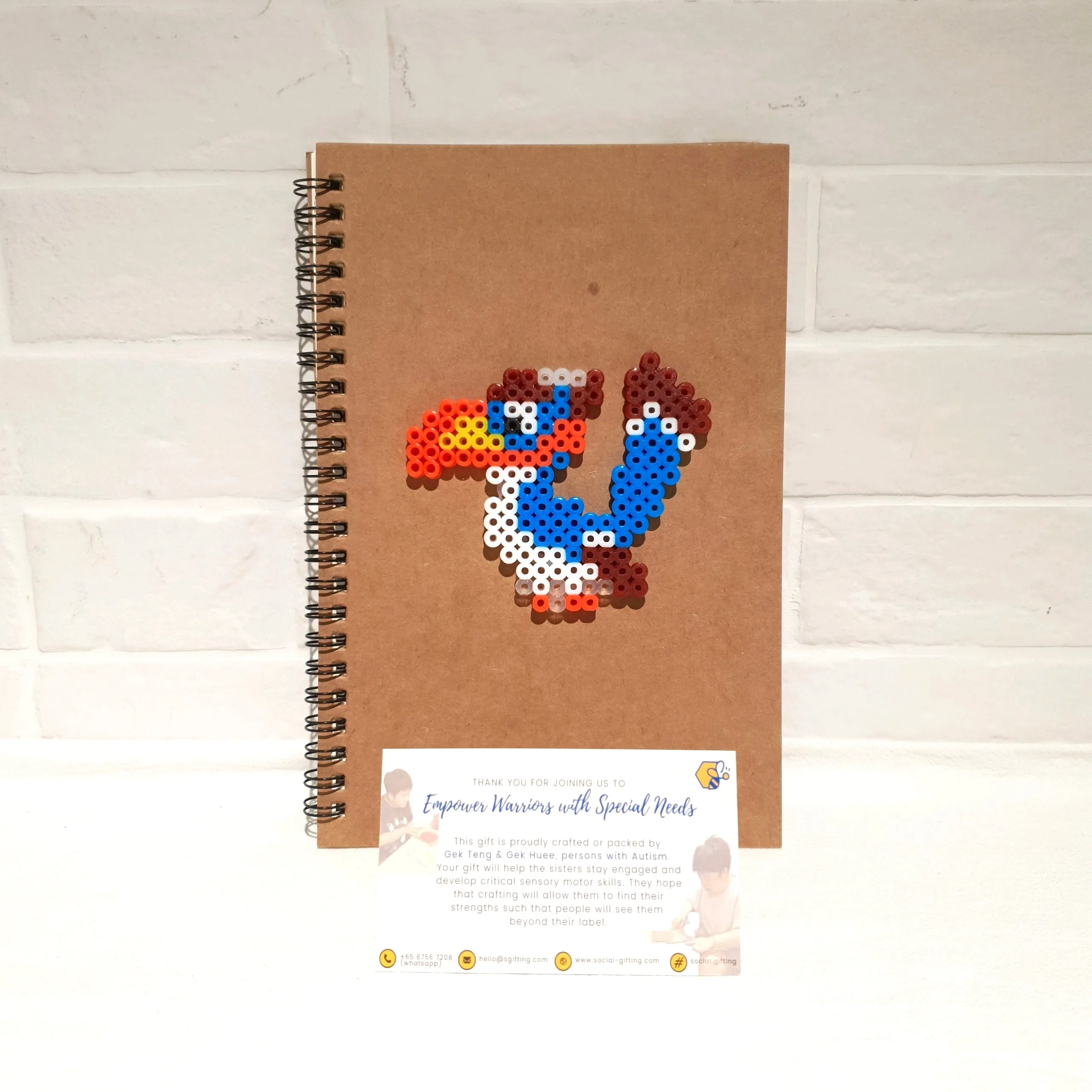 Hama Beads Lined Notebook with Pen