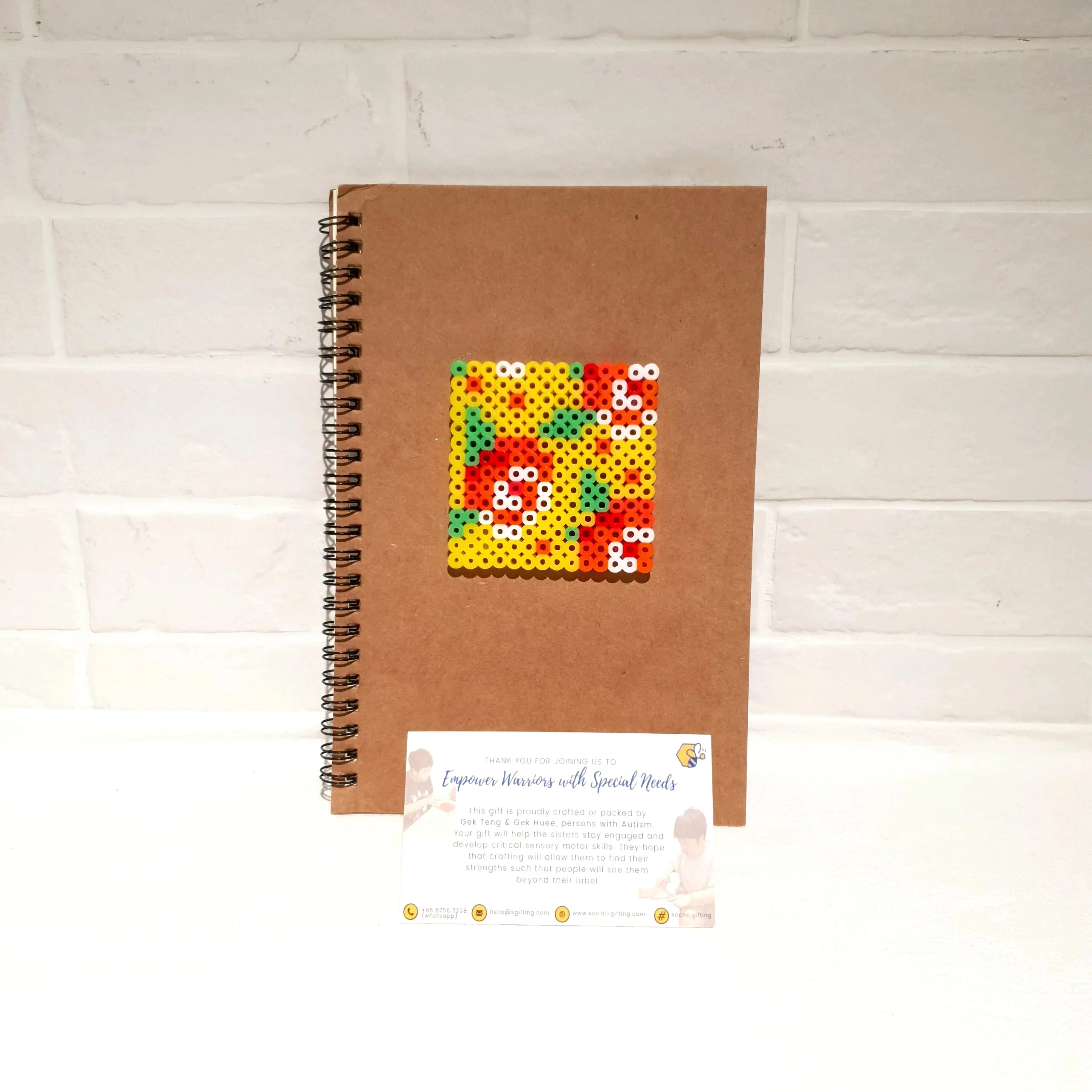 Hama Beads Lined Notebook with Pen