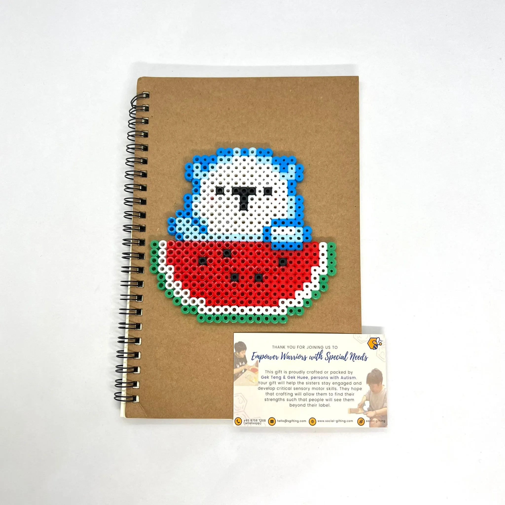 Hama Beads Lined Notebook with Pen