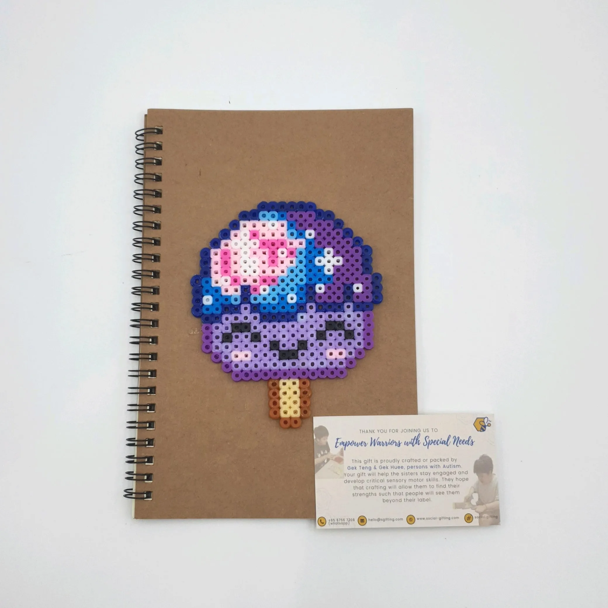 Hama Beads Lined Notebook with Pen