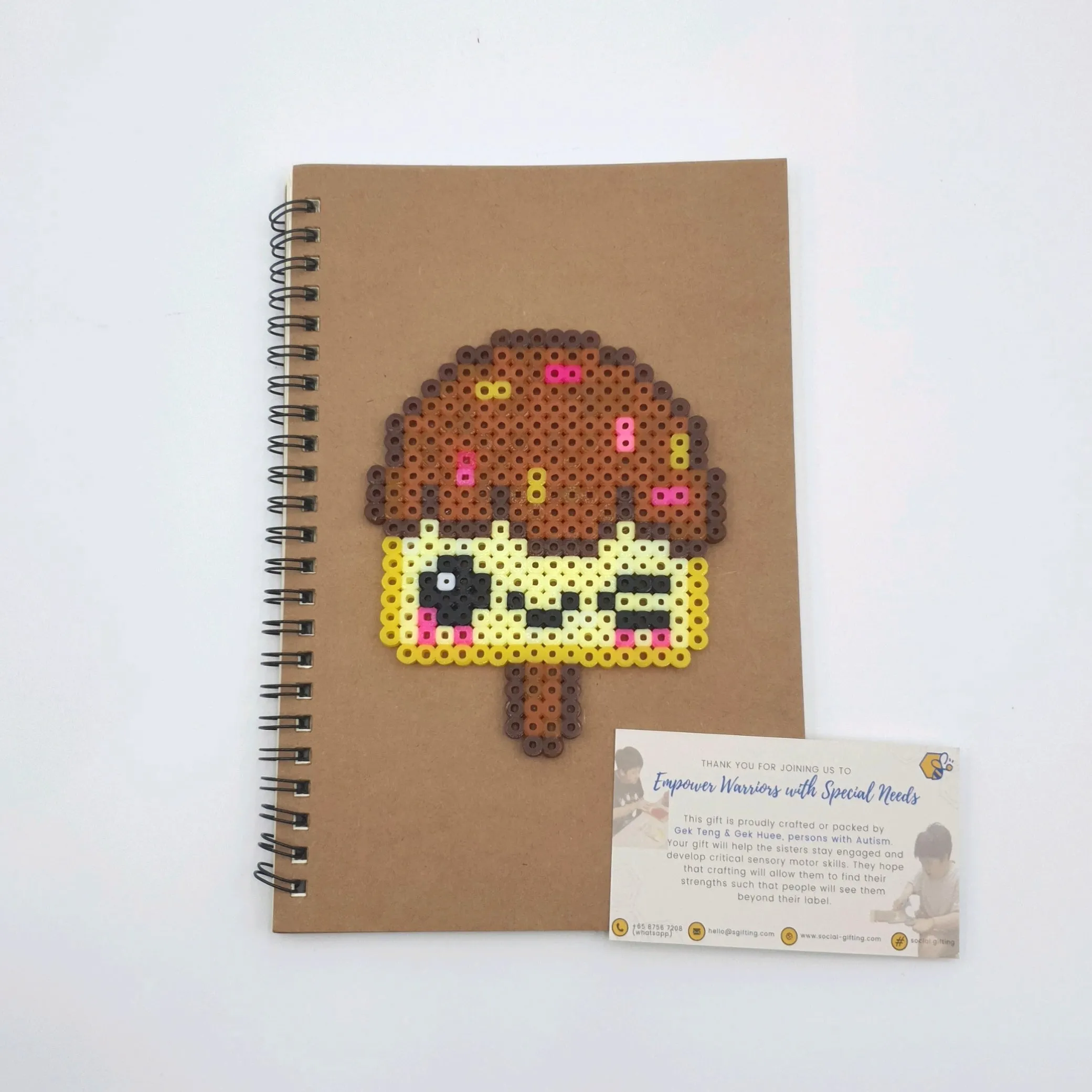 Hama Beads Lined Notebook with Pen