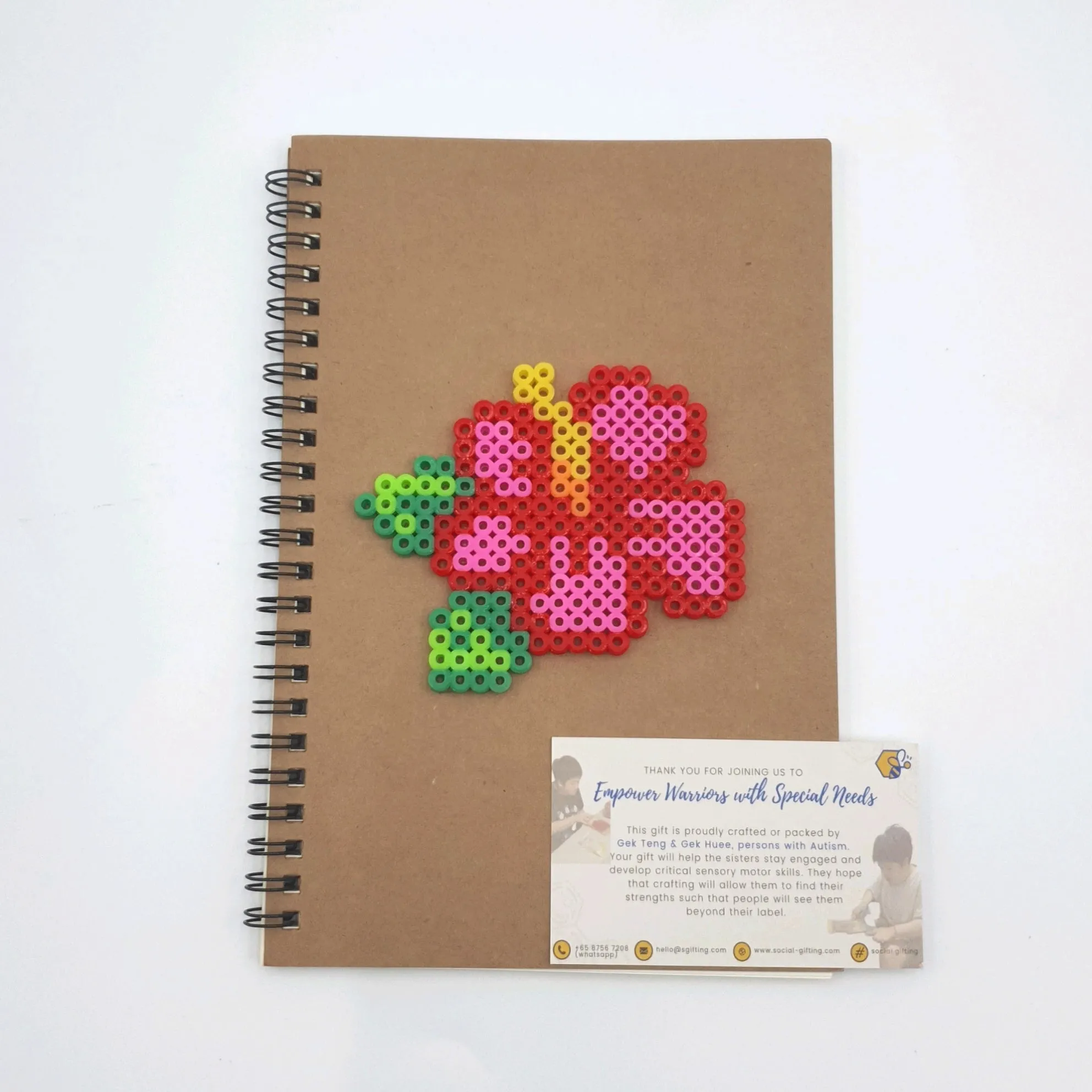 Hama Beads Lined Notebook with Pen