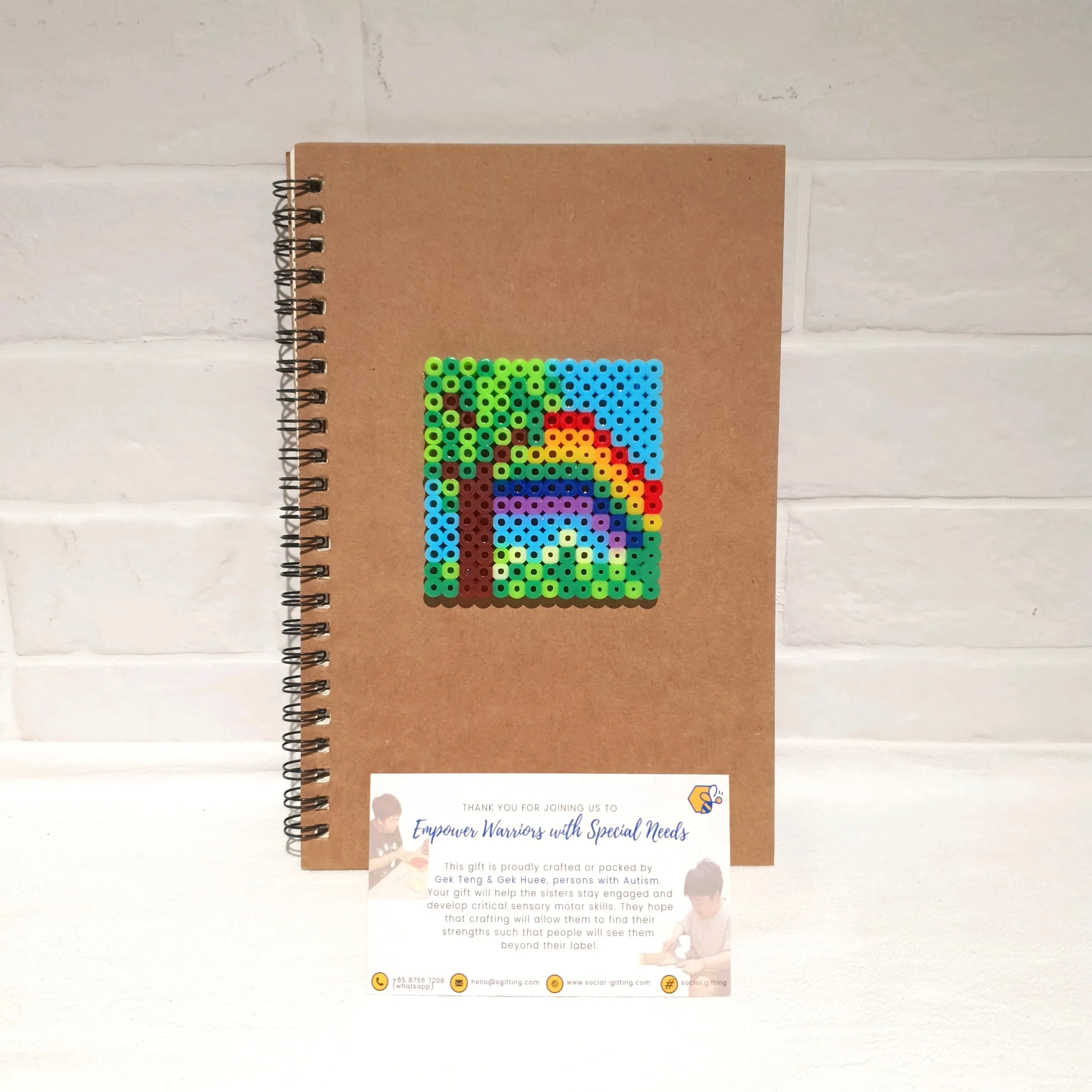 Hama Beads Lined Notebook with Pen