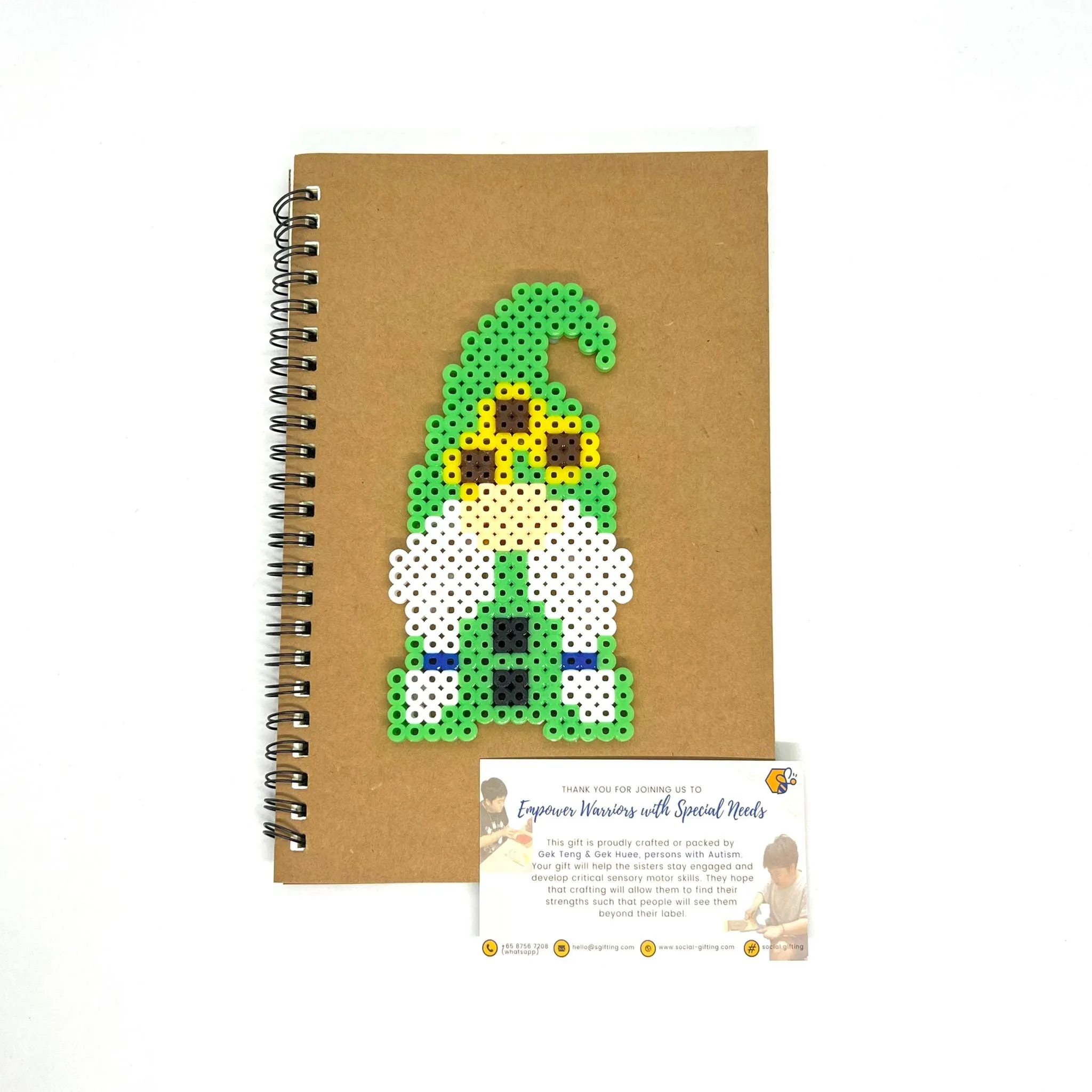 Hama Beads Lined Notebook with Pen