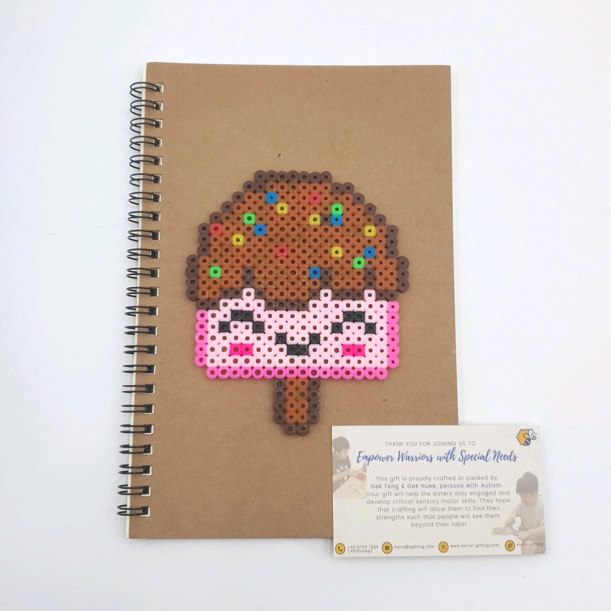 Hama Beads Lined Notebook with Pen