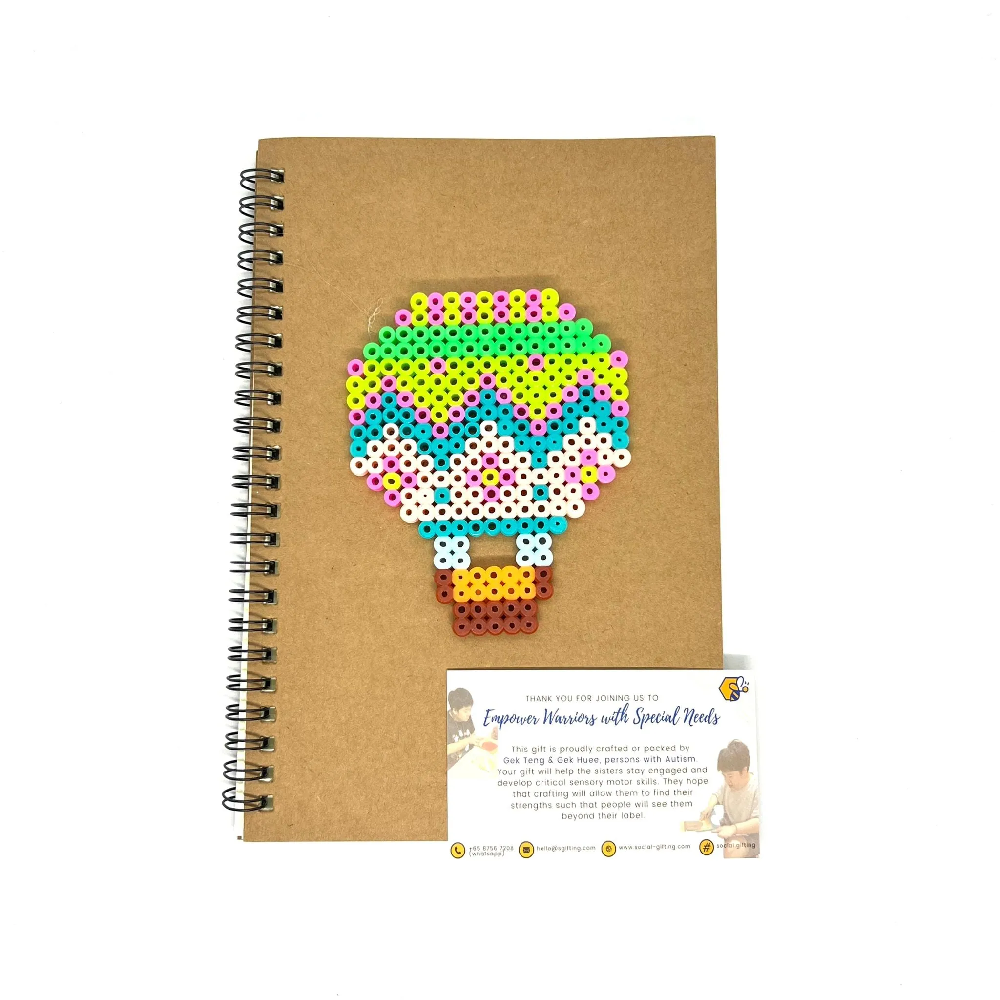 Hama Beads Lined Notebook with Pen