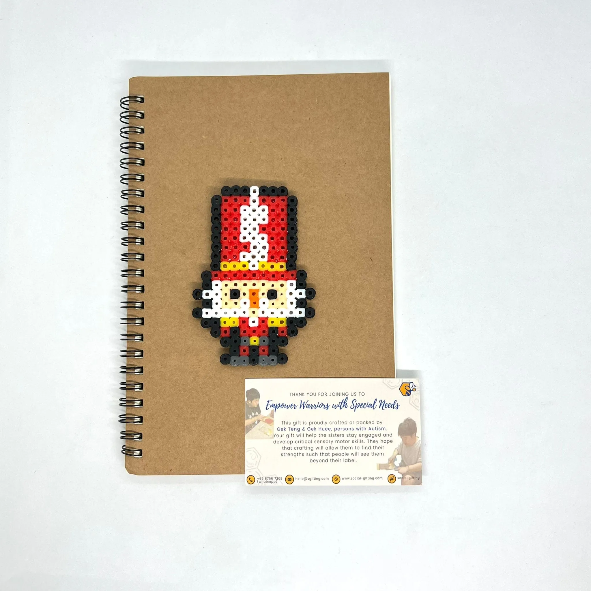 Hama Beads Lined Notebook with Pen