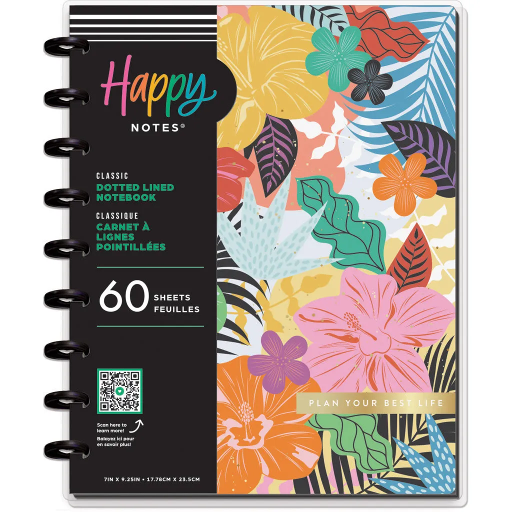 Happy Planner Bold Botanical Classic Notebook - Lined